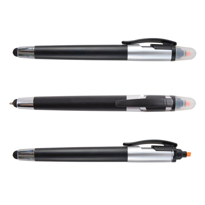 Trident Pen / Stylus Highlighter - Custom Promotional Product