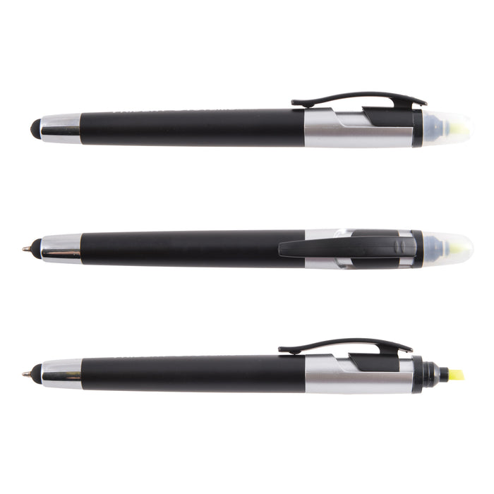 Trident Pen / Stylus Highlighter - Custom Promotional Product