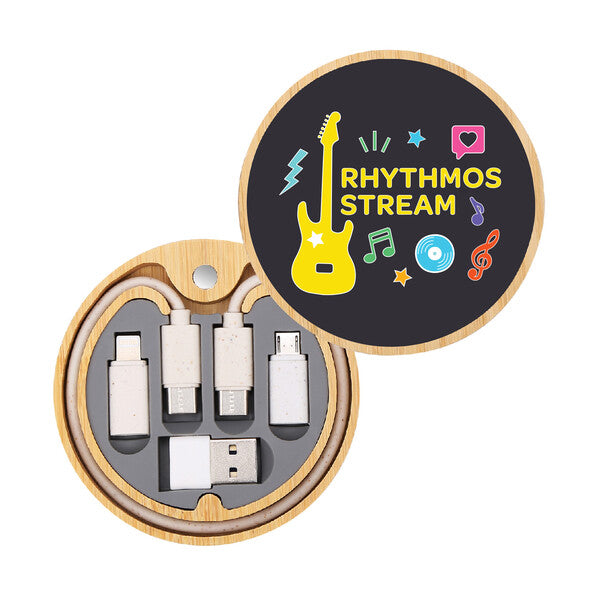 USB Adapter Charger Set (Round) - Custom Promotional Product