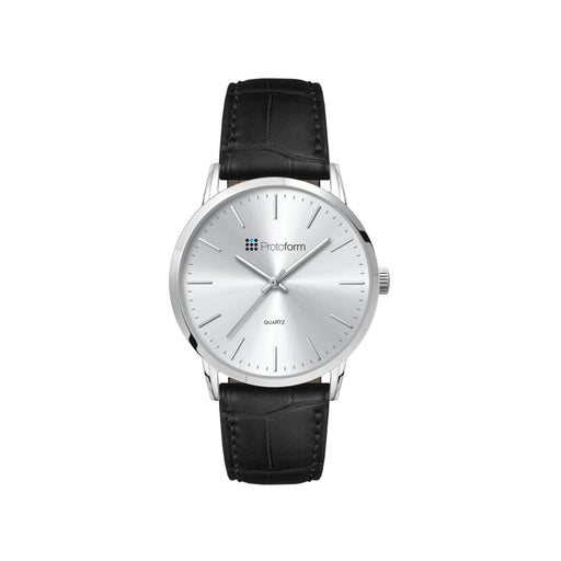 Mens Dress Watch, Leather Strap - Custom Promotional Product