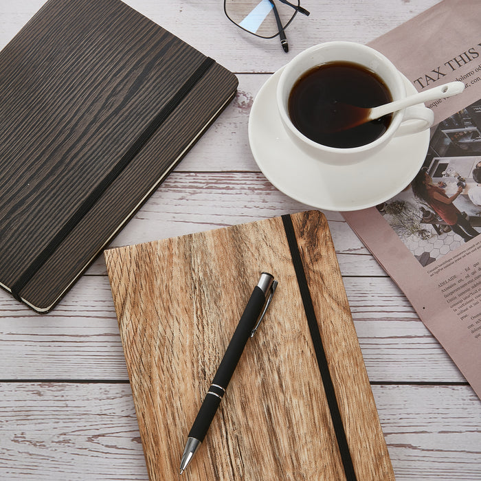A5 Wood Look Notebook - Custom Promotional Product