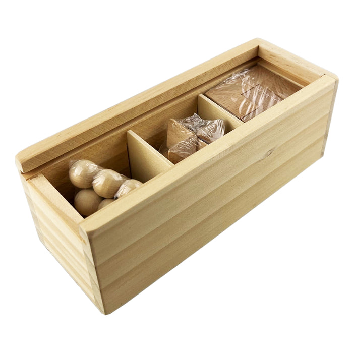3 in 1 Wooden Brain Teaser - Custom Promotional Product