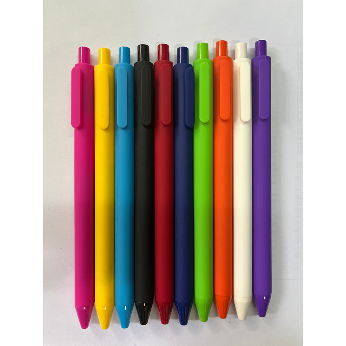 Branded Plastic Rubber Coated Pens - Custom Promotional Product