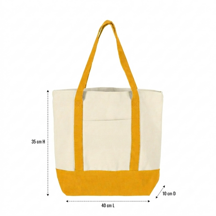 Canvas Tote Bag With Pockets