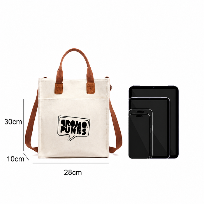 Canvas Crossbody Tote Bag