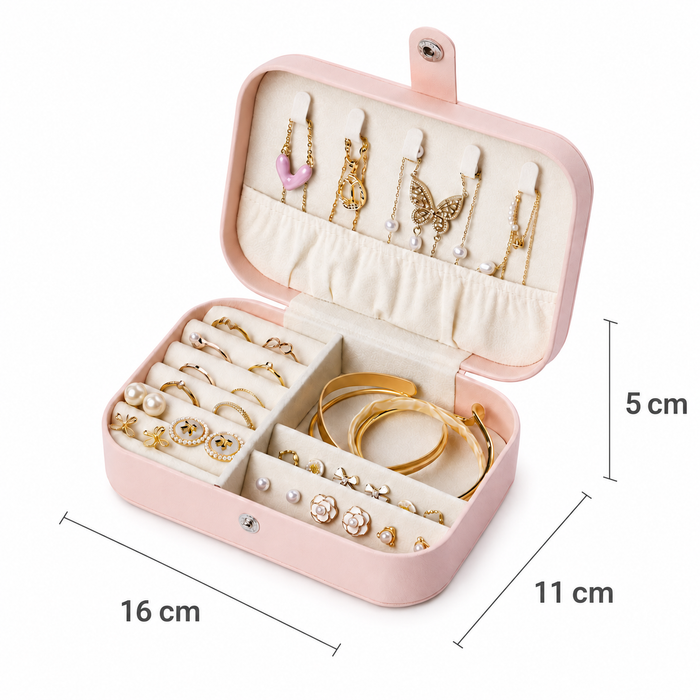 Portable Travel Jewellery Box Organiser Case