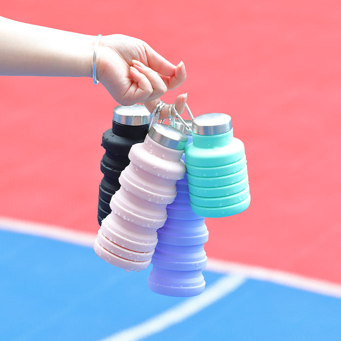 500ml Silicone Collapsible Water Bottle
