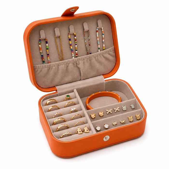 Portable Travel Jewellery Box Organiser Case
