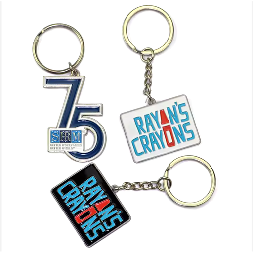 Ink Fill Custom Metal Keyrings - Custom Promotional Product