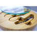 Trekk Round Bamboo Glass Cheese Set - Custom Promotional Product