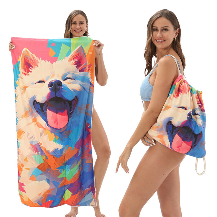 Custom 2-in-1 Beach Towel Backpack