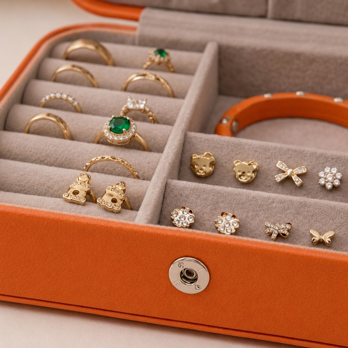 Portable Travel Jewellery Box Organiser Case
