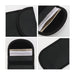 PU Faraday Signal Blocking Pouch - A black PU Faraday signal blocking pouch with a Velcro closure and interior lining visible. Includes various angles of the pouch.