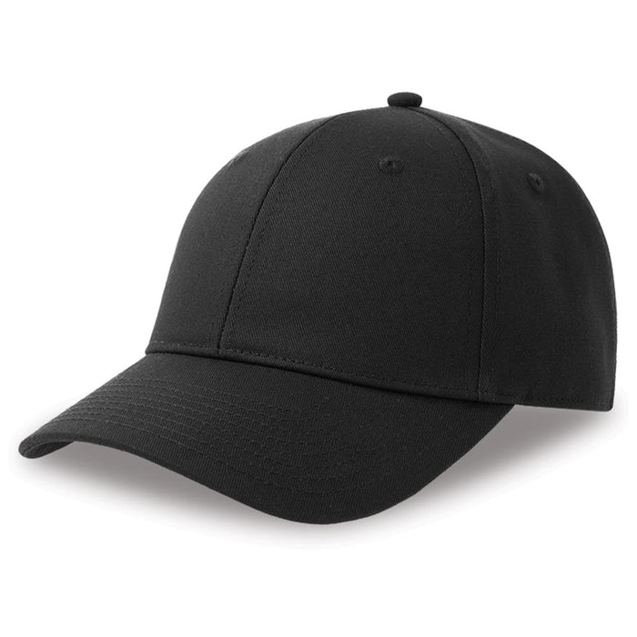 Hit-S Recycled/Organic Cotton - A black cap made from recycled and organic cotton, featuring a vented top and a curved brim.