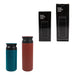 350ML/500ML Double Wall Stainless Steel Drink Bottle - A drink bottle set featuring a turquoise 350ML and a red 500ML double wall stainless steel design, with branding.