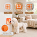4-Section Dog Enrichment Lick Mat - An orange 4-section dog enrichment lick mat with textured designs, suitable for tile, wood floors, and glass surfaces.