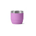 Stackable Stainless Steel Tumbler - A drink bottle in vibrant purple with a stainless steel rim and a stacked design, featuring a logo.