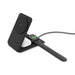 Sherry 15W Foldable 3-in-1 Magnetic Wireless Charger - A black foldable 3-in-1 magnetic wireless charger with a spot for a phone, AirPods, and an Apple Watch.