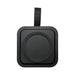 Everest 3-in-1 15W Magnetic Wireless Charging Station - A black wireless charging station with a rounded centre, featuring a leather strap for easy handling.