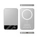 Apex Semi-Solid-State 22.5W MagSafe Wireless Power Bank - 5000 mAh (Stock) - A silver MagSafe wireless power bank with a circular charging pad and a battery indicator on the front.
