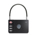 MiLock Duo Tag Luggage Lock - A black luggage lock featuring a numeric keypad and a cable lock. It has a logo on the body.