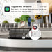 MiLock Duo Tag Luggage Lock - A luggage lock in silver is attached to a black suitcase on a baggage carousel. The setting is an airport terminal with seating in the background.