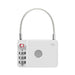 MiLock Duo Tag Luggage Lock - A silver luggage lock with a combination dial and a cable loop, featuring a small logo.