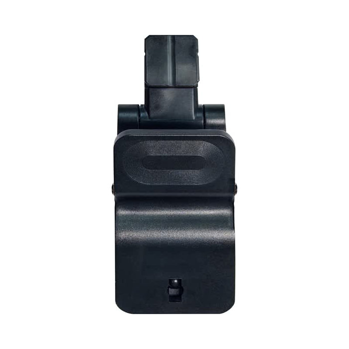 Essex Magnetic LED Selfie Light - A black magnetic LED selfie light with a compact design and adjustable mount attachment.