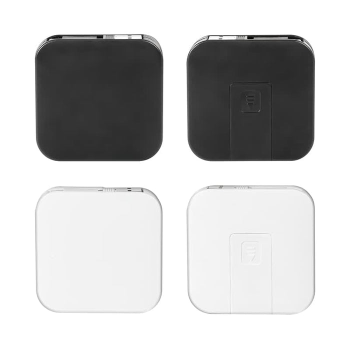 Avola Retractable Fast Charge Cable and Stand - Avola Retractable Fast Charge Cable and Stand in black and white, featuring a compact, square design.