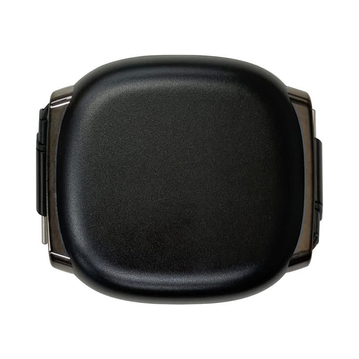 Paulo 100W Retractable Charging Data Cable - A black, square charging data cable case with a smooth surface and a clasp on the side.