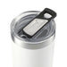 Arctic Zone Titan Thermal HP Slim Cooler 350ml - A drink bottle with a clear lid and black tab, featuring a stainless steel rim and a white body.