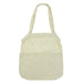 Maglia Cotton Shopping Tote - A light beige cotton shopping tote with a mesh upper section and solid lower compartment, featuring shoulder straps.