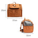 Pet Backpack Carrier with Expandable Design - An expandable pet backpack carrier in brown, featuring a removable top flap and mesh side panels.