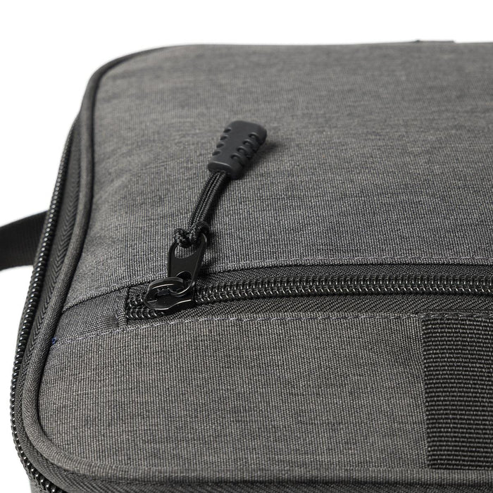 Super Duty 6 - In Pack Cooler - A grey cooler bag featuring a zippered closure and textured fabric. It includes a logo.
