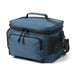 Super Duty 12 - Lunch Cooler - A blue lunch cooler with a zipped compartment, exterior pockets, a handle, and a shoulder strap. It features a logo.