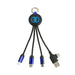 Round Shaped Light Up Multi Charging Cable - Custom Promotional Product