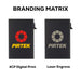 Wally Mag RFID Case - A promotional RFID case with a matte finish, featuring two branding options and a logo on both designs.
