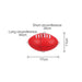 Mini Promotional Aussie Rules Ball - A red mini promotional Aussie rules ball with dimensions measuring 11 cm in height and 17 cm in width.
