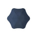 The Blunt Umbrella All Weather Set - A navy BLUNT Metro Umbrella with a unique octagonal shape and a central button, featuring a logo.