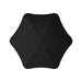 BLUNT Exec Umbrella - A black umbrella featuring a sleek, modern design with a central button and a curved silhouette.