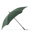 BLUNT Exec Umbrella - A green umbrella with a sleek design and a curved canopy, featuring a black handle and a logo.