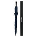 BLUNT Exec Umbrella - A navy umbrella with a sleek design, featuring a handle and branding on the side.