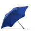 BLUNT Exec Umbrella - A blue umbrella with a sturdy frame and a designed canopy. It features a logo on the handle.