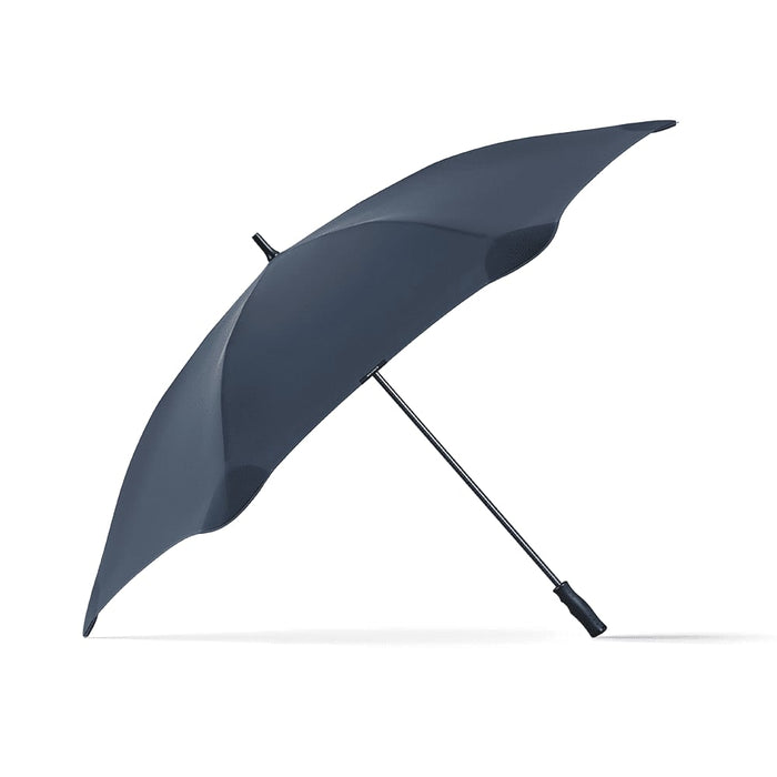 BLUNT Sport Umbrella - A navy sport umbrella with a sleek design and a black handle, featuring a branding logo.