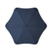 BLUNT Sport Umbrella - A BLUNT Sport Umbrella in dark blue, featuring a unique star-like shape and a central opening mechanism.