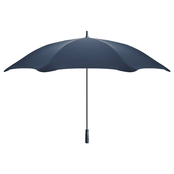 BLUNT Sport Umbrella - A navy blue sport umbrella with a curved shape and a handle, featuring a simple logo.