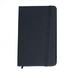 Minichroma A6 Notebook - A black A6 notebook with a subtle textured cover and an elastic band closure. It features branding on the front.