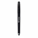 Fidget Gel Pen - A black gel pen with a sleek design and a clip, featuring a logo.