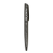 The Rhi Metal Ball Pen - A metallic black ballpoint pen with a clip and a logo, featuring a sleek and elegant design.