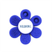 The Spinzy - A blue flower-shaped promotional product with multiple textured sections and a central area featuring a logo.